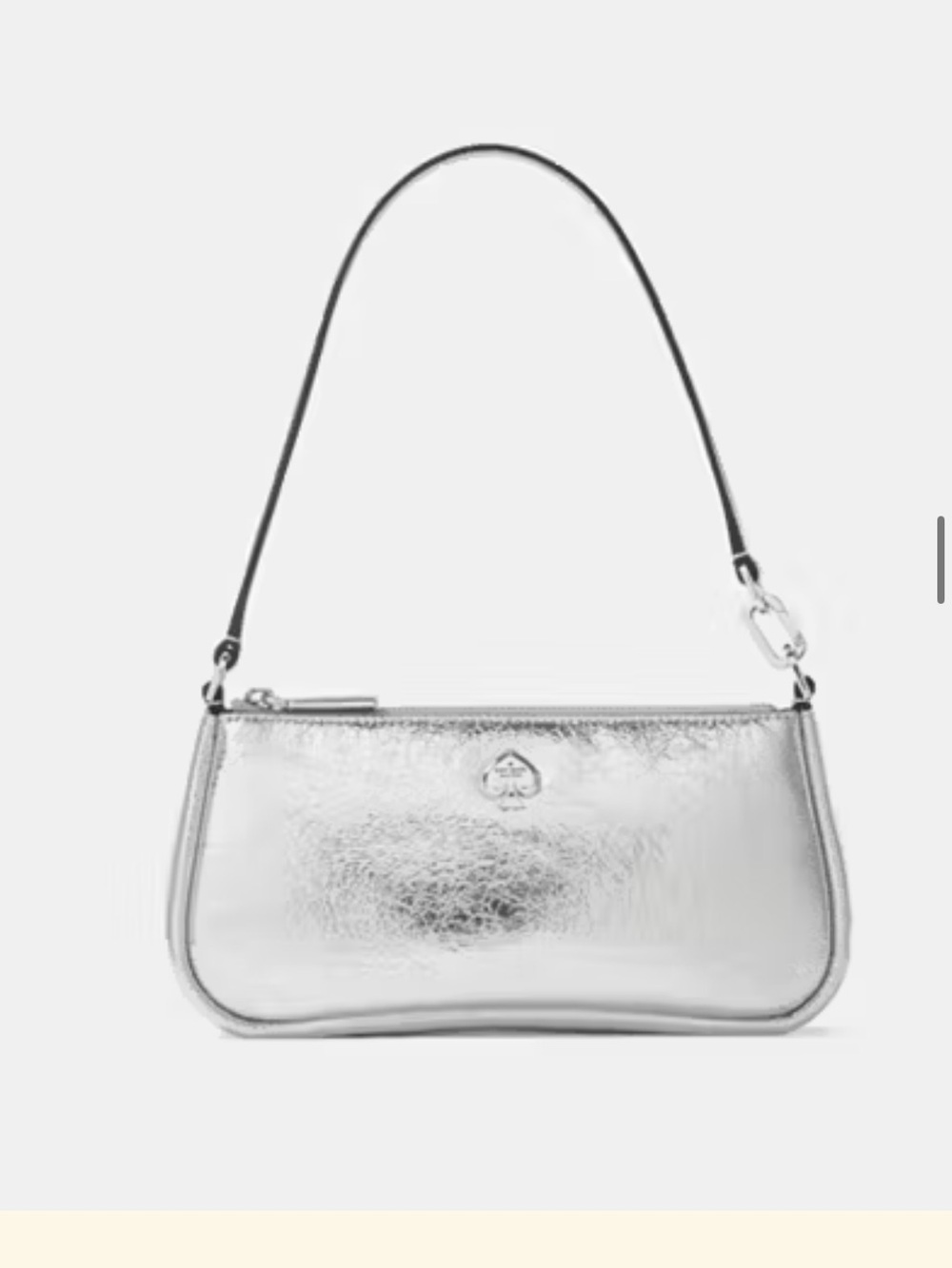 NWT Kate Spade Metallic Silver Kayla bag and matching card case set